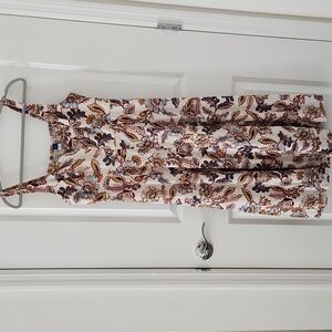 Old Navy Blue and Brown Floral Dress